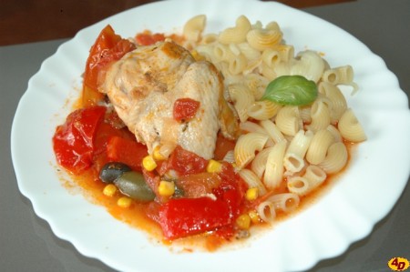 Kuře v pikantní zelenině